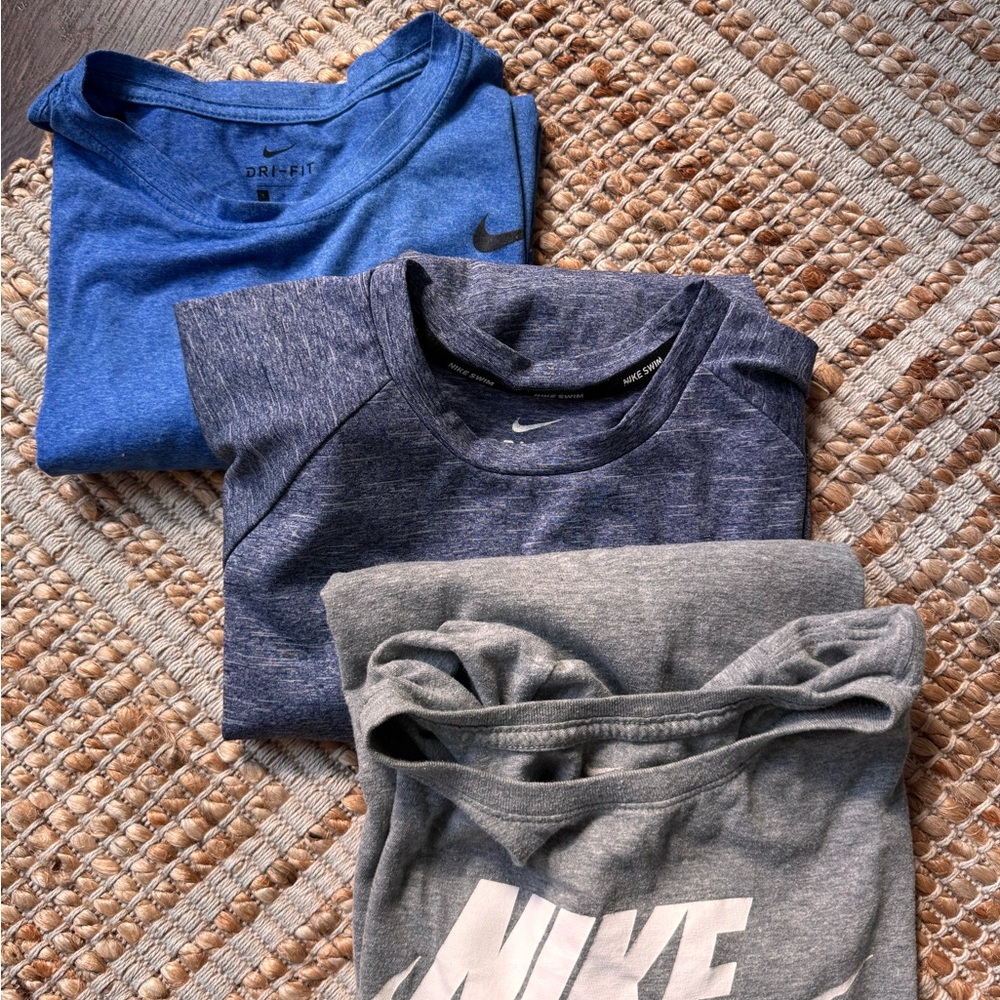 Nike Kids' Trio of Blue and Gray Tees